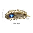 thumbnail image 4 of Unique Bargains 1 Pc Hair Barrettes Feather Hair Clips Gold Tone, 4 of 5