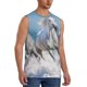 thumbnail image 2 of Fotbe Horses Running Through The Water Men's Camiseta sin Mangas Estampada para Hombres, Playera Casual para Gimnasio, Entrenamiento, Playa-Small, 2 of 7