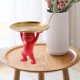 thumbnail image 5 of Estatua de gato perfecl resina Decoración para hogar escultura de animal rojo, 5 of 8