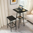 thumbnail image 2 of Bar Table, 2-Tier High Top Pub Table, Counter Height Table with Storage, Small Kitchen Dining Table, 36.6" High Bar Table for Living Room Party, Easy to Assemble, 2 of 9