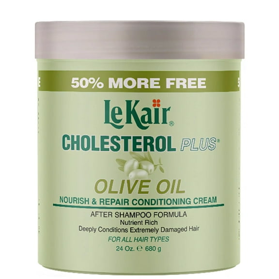 LeKair Cholesterol Plus Olive Oil Nourish And Repair Conditioning Cream, 24 Oz