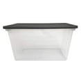 thumbnail image 2 of Open Box Homz 56 Qt Stackable Storage Container w/Snaplock Lid, Gray (2 Pack), 2 of 12