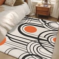 thumbnail image 4 of Black Orange Area Rugs 4x6 ft Abstract Line Boho Minimalist Mid Century Arch Geometric Washable Rug Non Slip Indoor Carpet Absorbent Floor Mat for Living Room Bedroom Dining Room, 4 of 9