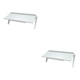thumbnail image 4 of maskred Plastic TV Top Shelf Screen Storage Bracket Rack L 11.81x4.45 inch White L 11.81x4.45 Inch 2Set, 4 of 6