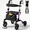 Purple, variant on Naipo Lightweight Rollator Walker for Seniors, All Terrain Rolling Walkers with Backrest and Seat, Height Adjustment for 5.1-6.1ft, Max Load 300 lbs, Purple