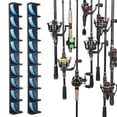 thumbnail image 5 of Wall Mounted Fishing Rod Rack 9 Rod Vertical Rod Holder Garage Fishing Poles Holder for Wall Garage Boats Enduring, 5 of 8