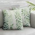 thumbnail image 3 of JEUXUS  Throw Pillow Cover Decorative Green Leaf Watercolor Eucalyptus Branches Hand Floral with Plant Objects White Natural Greenery Twig  Cushion Pillowcase Sofa Square Print, 3 of 5