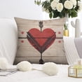thumbnail image 3 of Vintage Farmhouse Valentine's Day Love Heart Throw Pillow Covers 20"x20", Set Of 2, Linen Study Sofa Cushion Cover Indoor Living Room Home Decor, 3 of 7