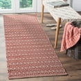 thumbnail image 4 of SAFAVIEH Montauk Randall Geometric Striped Cotton Area Rug, Ivory/Red, 6' x 6' Round, 4 of 7