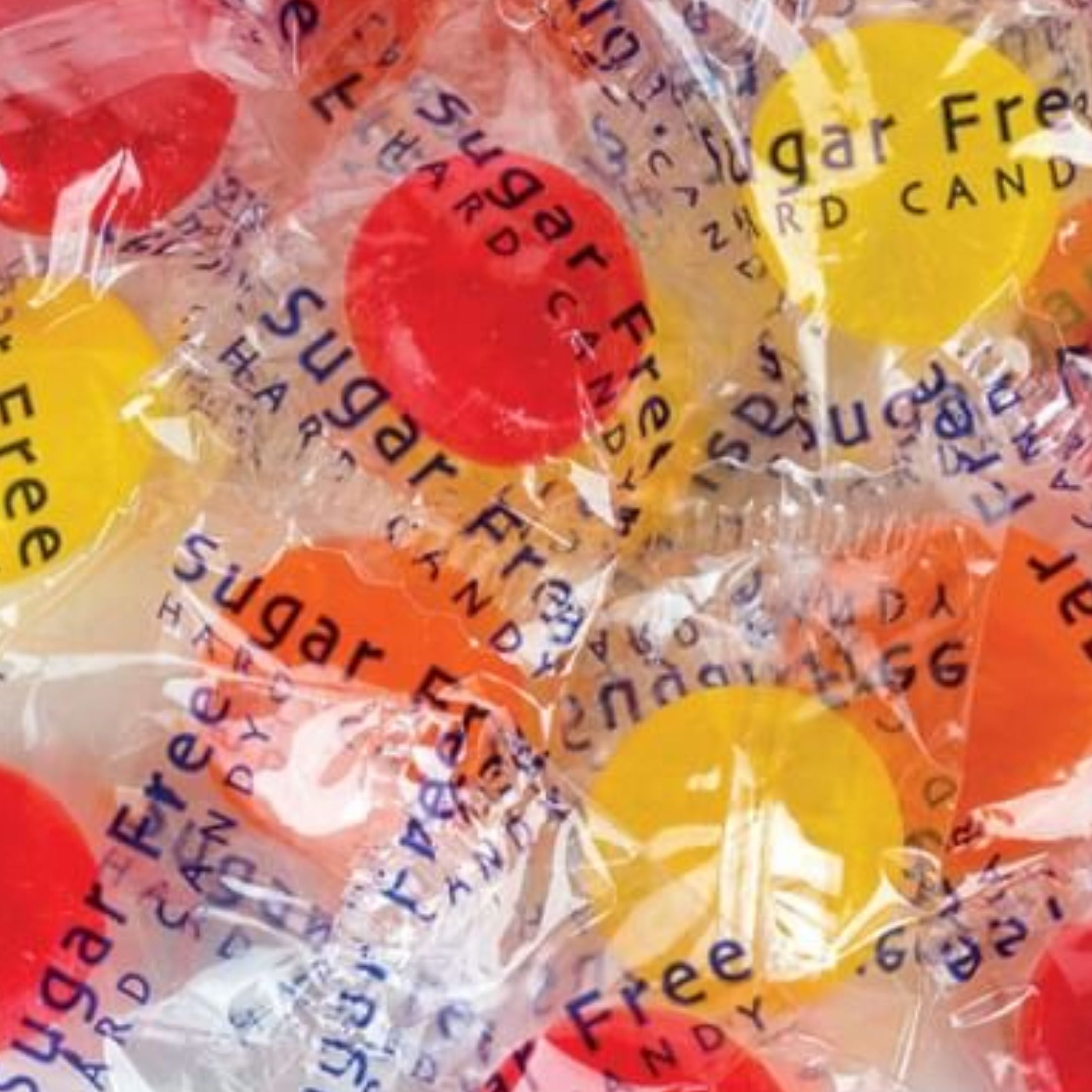 Coastal Bay Confections Sugar-Free Hard Candy Assorted Fruit Flavors 2.75Oz Gift Bags Party Basket Stocking Stuffer Candy Dishes Dessert Bars Individually Wrapped Halloween Event Party Pack of 4