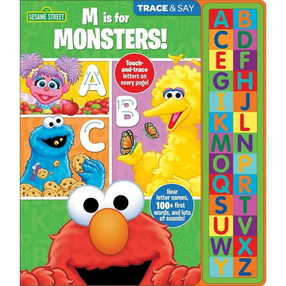 Sesame Street: M Is for Monsters! Trace & Say Sound Book, (Paperback)