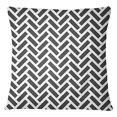 thumbnail image 1 of S4Sassy Ikat Print Pillow Cover Gray Square Cushion Cover Bed Pillow Case Home Decor-12 x 12 Inches, 1 of 4