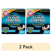 (2 pack) ARM & HAMMER Cloud Control Multi-Cat Clumping Cat Litter with Hypoallergenic Light Scent, 14 lb