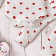 thumbnail image 4 of masbird 3PCS Infant Baby Girls Clothes Set 0 3 6 12 18 24 Months Ruffle Long Sleeve Rompers + Pants + Headband Sets for Kids,White,3-6 M, 4 of 6