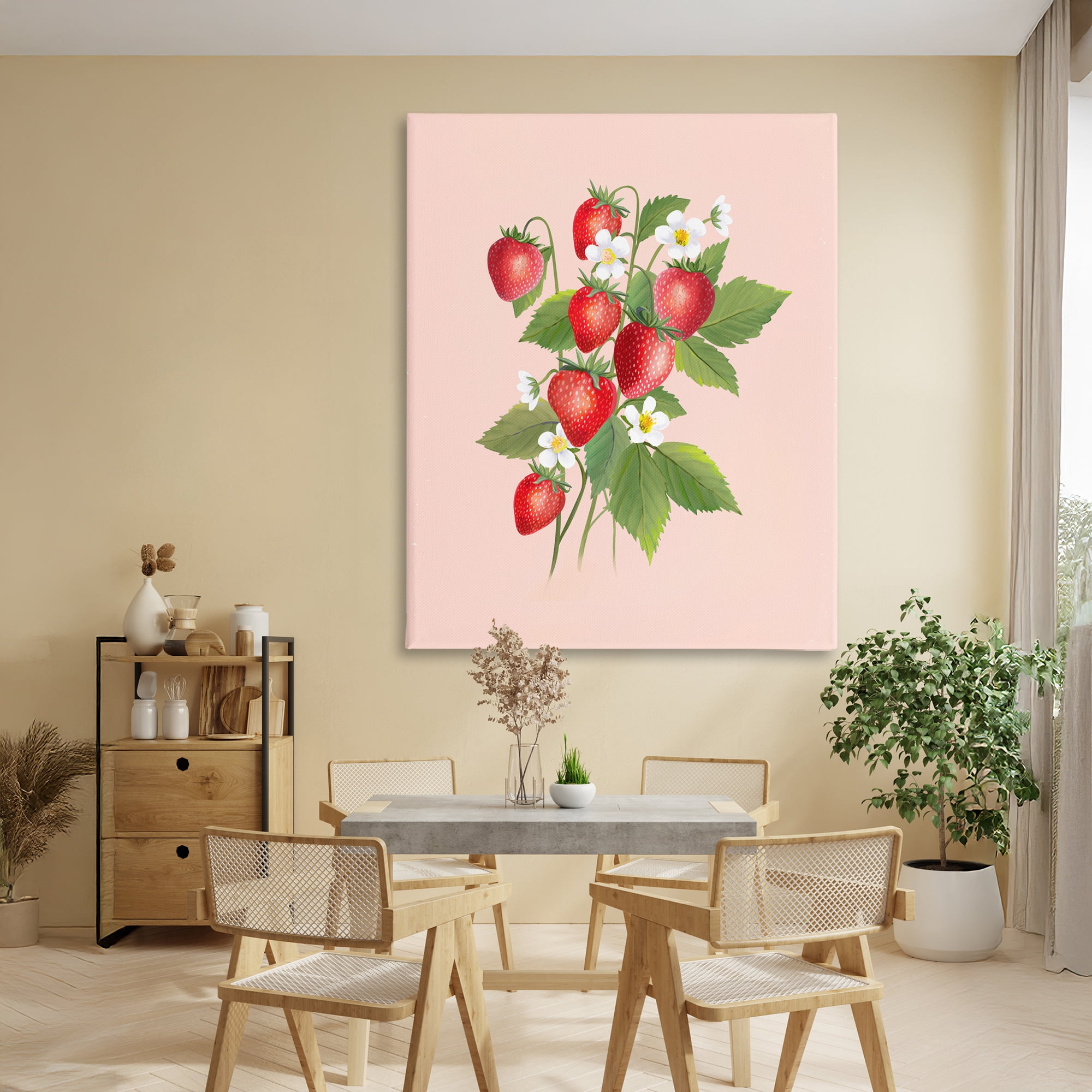 Stupell Industries Cottage Garden Strawberries Canvas Wall Art, design by Diane Neukirch