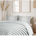 thumbnail image 6 of Ambesonne Modern Duvet Cover Sets, Horizontal Zebra Stripe, 2-Queen, Grey White, 6 of 7