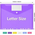 thumbnail image 2 of Tutuviw 12Pcs Documents Envelopes Folder With Buttons,Plastic File Folders,2/3/4 Ring Binder Pocket,Waterproof A4 Letter Size Poly Envelopes Folders for Office Supplie,Assorted Color, 2 of 8