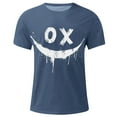 thumbnail image 4 of T-shirts for Men Printed Short Sleeve Casual Round Neck T-shirt Top Navy XXXL Mens Tops, 4 of 4