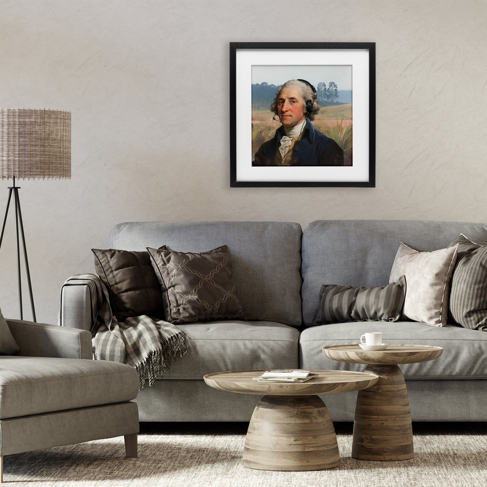 Stupell Industries Classical Gentleman with Headset Black Framed Print Under Glass, design by CAD Designs