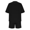 thumbnail image 5 of Wdfiry Women's Athletic Clothing Sets Solid Color T Shirts and Sweat Shorts Gym Sets Lightweight Womens Summer Workout Sets, 5 of 6