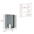 thumbnail image 2 of Dtwnek Medicine Cabinet Mirror with 5 Internal Shelves, White, 2 of 7