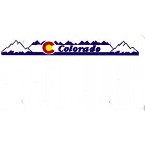 Design It Yourself Custom Colorado Plate #4. Free Personalization on Plate