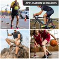 thumbnail image 4 of Silicone Patellar Tendon Support Strap 2-Pack – Adjustable Knee Support Brace for Pain Relief, Non-Slip Patella Band for Running, Basketball, Hiking, Tendonitis & Jumpers Knee（Black-Grey）, 4 of 12
