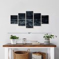 thumbnail image 2 of Elephant Stock Sea Storm Wall Art - Horizontal Multi Panel Canvas - Living Room Wall Decor - Beach Multi Panel - Gray And Blue Decor - 29" x 12", 2 of 4