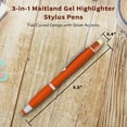thumbnail image 5 of 10 Maitland Gel Highlighter Stylus Pens Pack - Ballpoint, Black Ink - Orange, 5 of 5