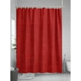 thumbnail image 5 of Red Burlap Texture Small Stall Shower Curtain, Waterproof Shower Curtains for Bathroom, Farmhouse Vintage Red Washable Fabric Cloth Bath Curtain for Bathtub Decoration with Hooks 36x72 Inches, 5 of 6