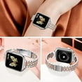 thumbnail image 2 of Wrongduck Slim Metal Band Compatible with Apple Watch 42mm(Series 11/10) 41mm 40mm 38mm, Dressy Stainless Steel Chain Strap for Women, Compatible with iWatch Series 9 8 7 6 5 4 3 2 1 SE3/2/1, 2 of 10