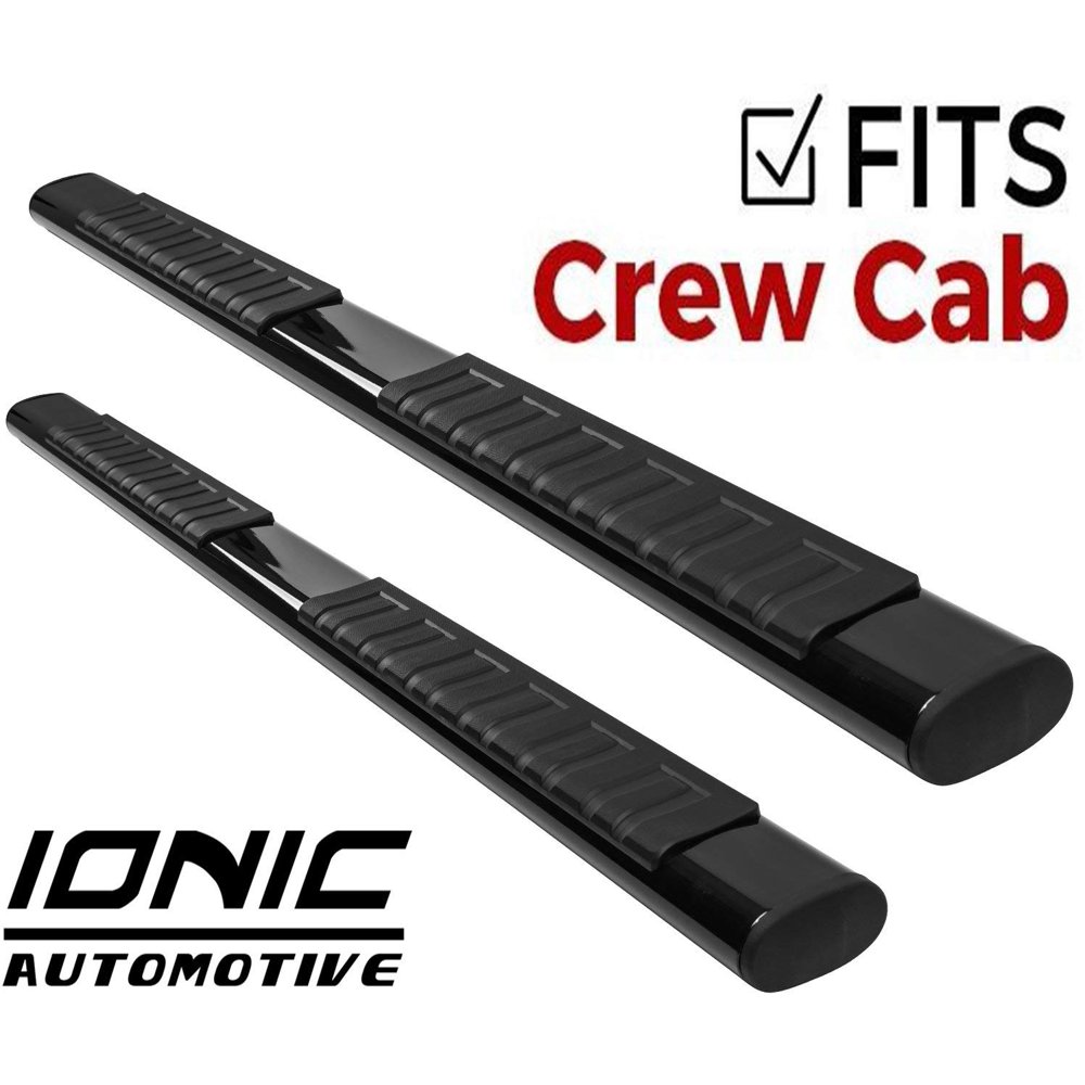Ionic Voyager Plus Black Running Boards (fits) 19992006 Chevy Silverado GMC Sierra Crew Cab