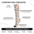 thumbnail image 3 of Lsque Drink And Cocktail Glasses Pattern Sport Compression Socks for Men & Women 15-20 mmHg Knee High Nurse Pregnant Running Medical and Travel Athletic, 3 of 6