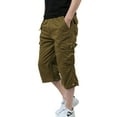 thumbnail image 3 of Niuer Men's Cargo Shorts with Multi Pockets Relaxed Fit Below Knee Long Work Tactical Shorts, 3 of 4