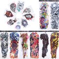 thumbnail image 4 of 8 Hojas de Pegatinas de Tatuajes Temporales de Manga Completa a Prueba de Agua 8 Hojas de Tatuajes Falsos de Medio Brazo para Mujeres Y Hombres ANGGREK Otros, 4 of 8