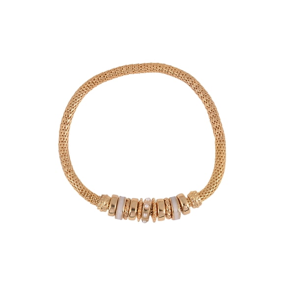 Time and Tru Goldtone Chain with Pearl Birthstone "June" Bracelet