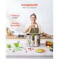 thumbnail image 2 of KFFKFF 11-Piece Stainless Steel Canning Starter Kit for Beginners, Complete Water Bath Canning Tools Set with Pot, Rack, Lid, Ladle, Funnel, Tongs, Jar Lifter, Wrench, and Measuring Cup, 2 of 9