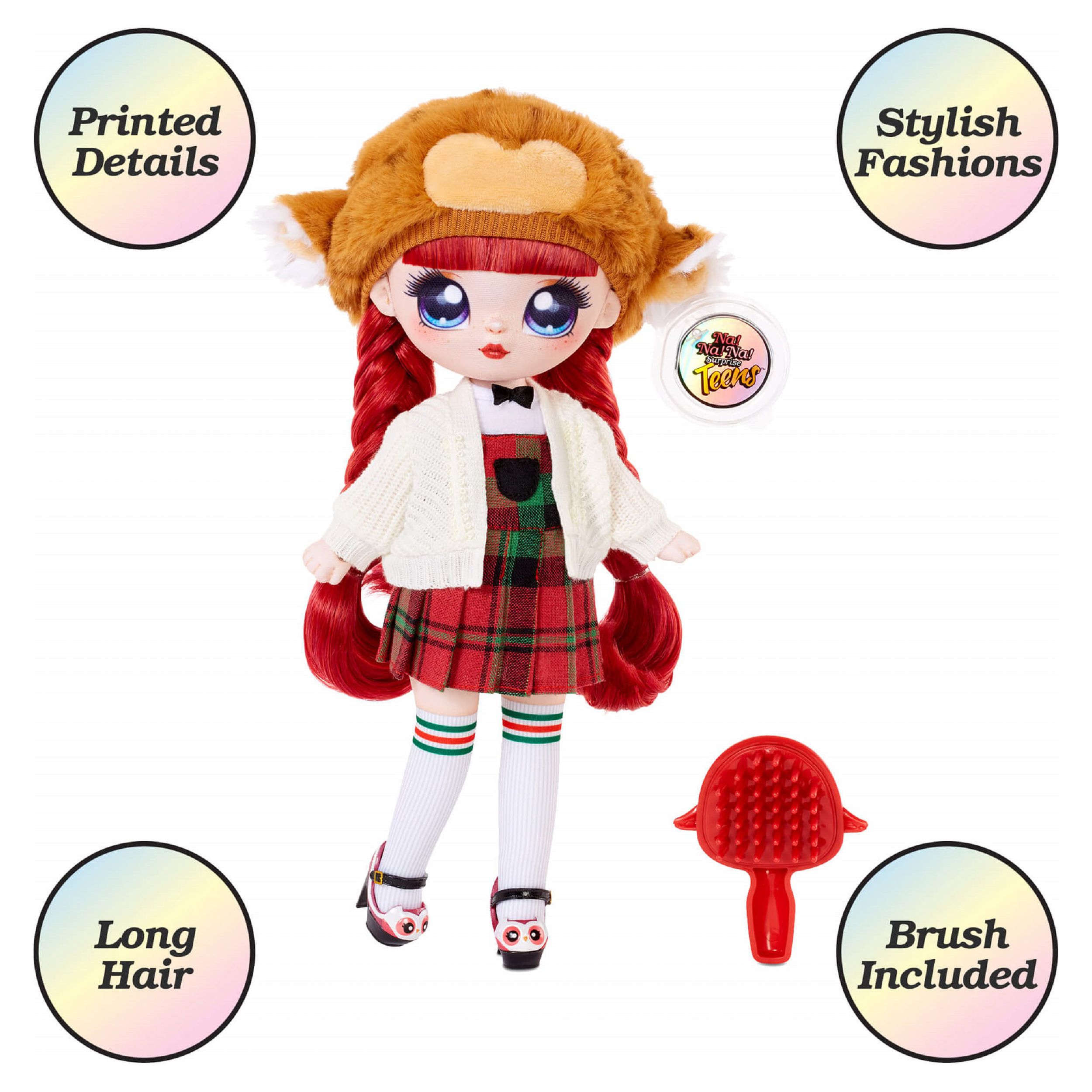 Na Na Na Surprise Teens Fashion Doll - Samantha Smartie, Owl Inspired, 11" Soft Fabric Doll - image 5 of 7