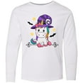 thumbnail image 3 of Inktastic Halloween Girls Unicorn Witch Long Sleeve Youth T-Shirt, 3 of 5