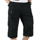 thumbnail image 1 of Pantalones cortos elásticos de 3/4 de longitud larga para hombre, pantalones de tres cuartos de combate tipo cargo con cintura, 1 of 3