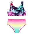 thumbnail image 5 of Aideaone Girls Bikini Swimsuits Set for Girls 3 Piece Skirt Bathing Suits Swim Dress Hawaiian Beach Swimwear with Kimono Cover Up, 5 of 7