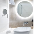 thumbnail image 6 of Aptations 7.75" Double Sided Mirror - 1X & 5X Magnification | Wall Mount with 13" Arm Extension | Concealed Mounting Hardware| Decorative Makeup Mirror for Bedroom & Bathroom (Chrome), 6 of 8
