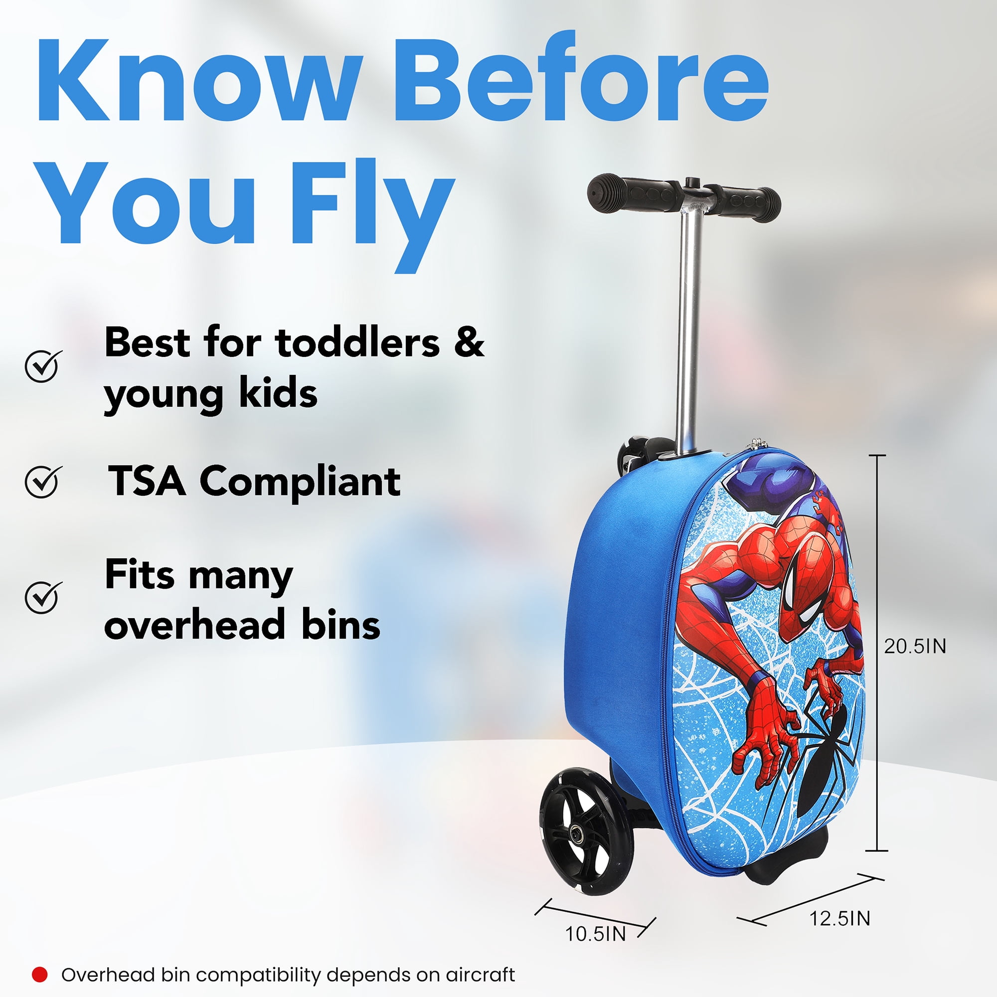 Spider-Man Pose Youth 18" Rolling Scooter Luggage