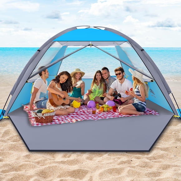 Carpa de Playa Happy Travel con Protección UV UPF 50+ para 6 Personas