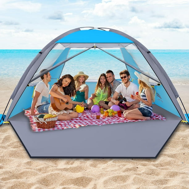 Carpa de Playa Happy Travel con Protección UV UPF 50+ para 6 Personas