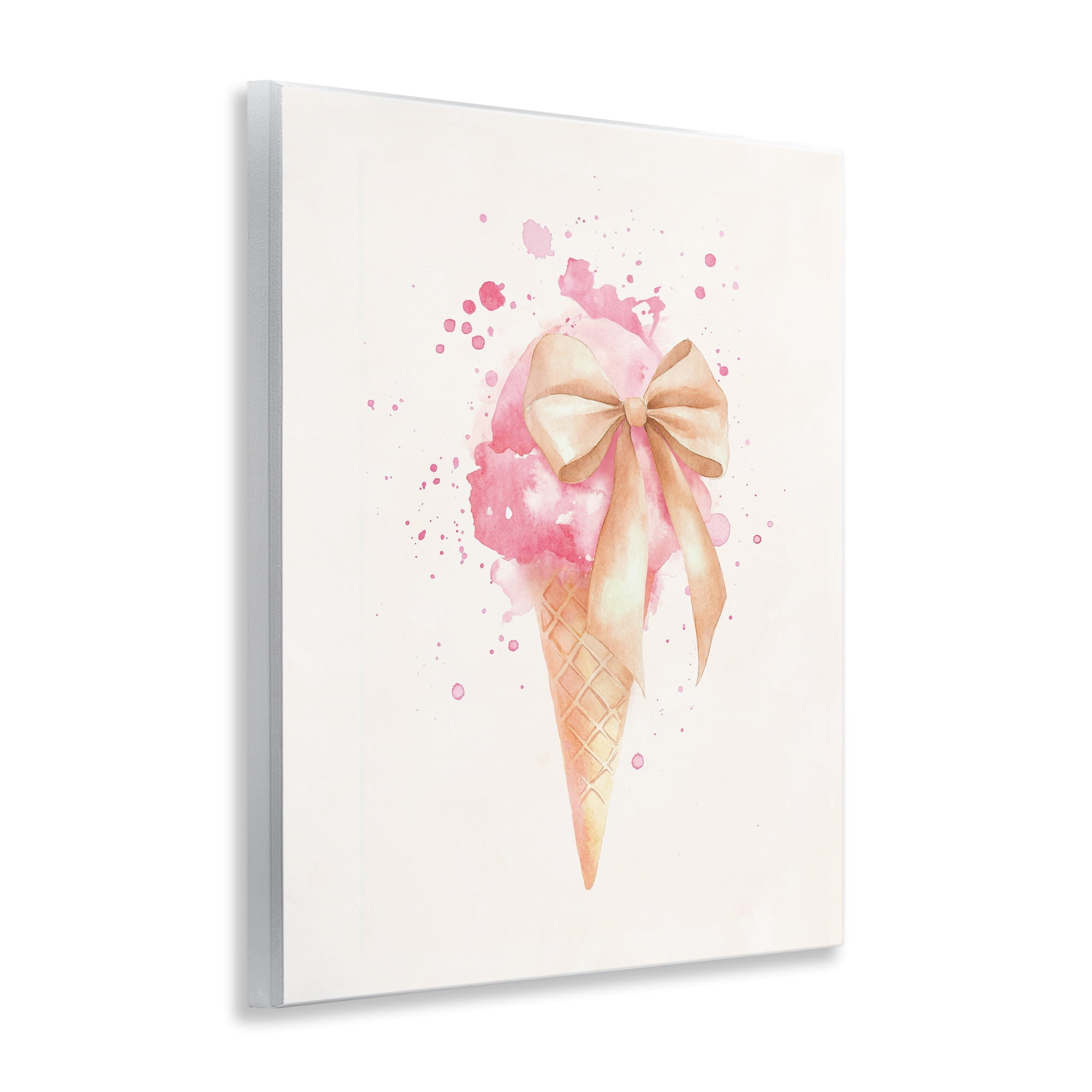 Stupell Industries Icy Charm Ice Cream Cone Wall Plaque Art, design by Svetlana Aleynikova
