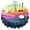 Colorful Tie Dye, variant on Colorful Galaxy Pattern Round Tablecloth 60"x60",Wrinkle Wipeable Table Cloth for Kitchen Dining Room Picnic Patio Party