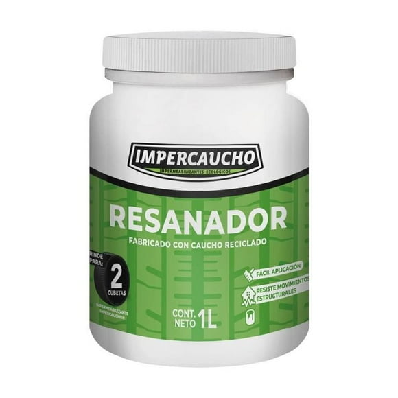 Resanador Impercaucho Fabricado con Caucho Reciclado 1 Litro