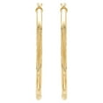 thumbnail image 4 of Brilliance Fine Jewelry 10K Yellow Gold 2.3MM x 37MM Hollow Round Hoop Earrings, 4 of 4