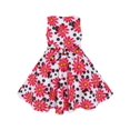 thumbnail image 6 of 2 Pecs Girls Dress Hat Flower Summer Party Holiday Princess Child 4-5, 6 of 7